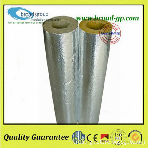 Insulation rock wool pipe with aluminum foil